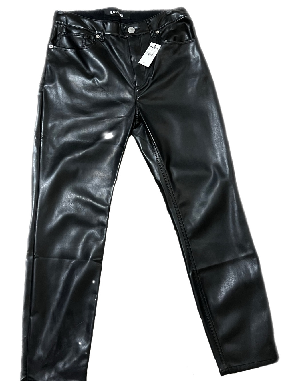 Express Black Faux Leather Skinny Pants
